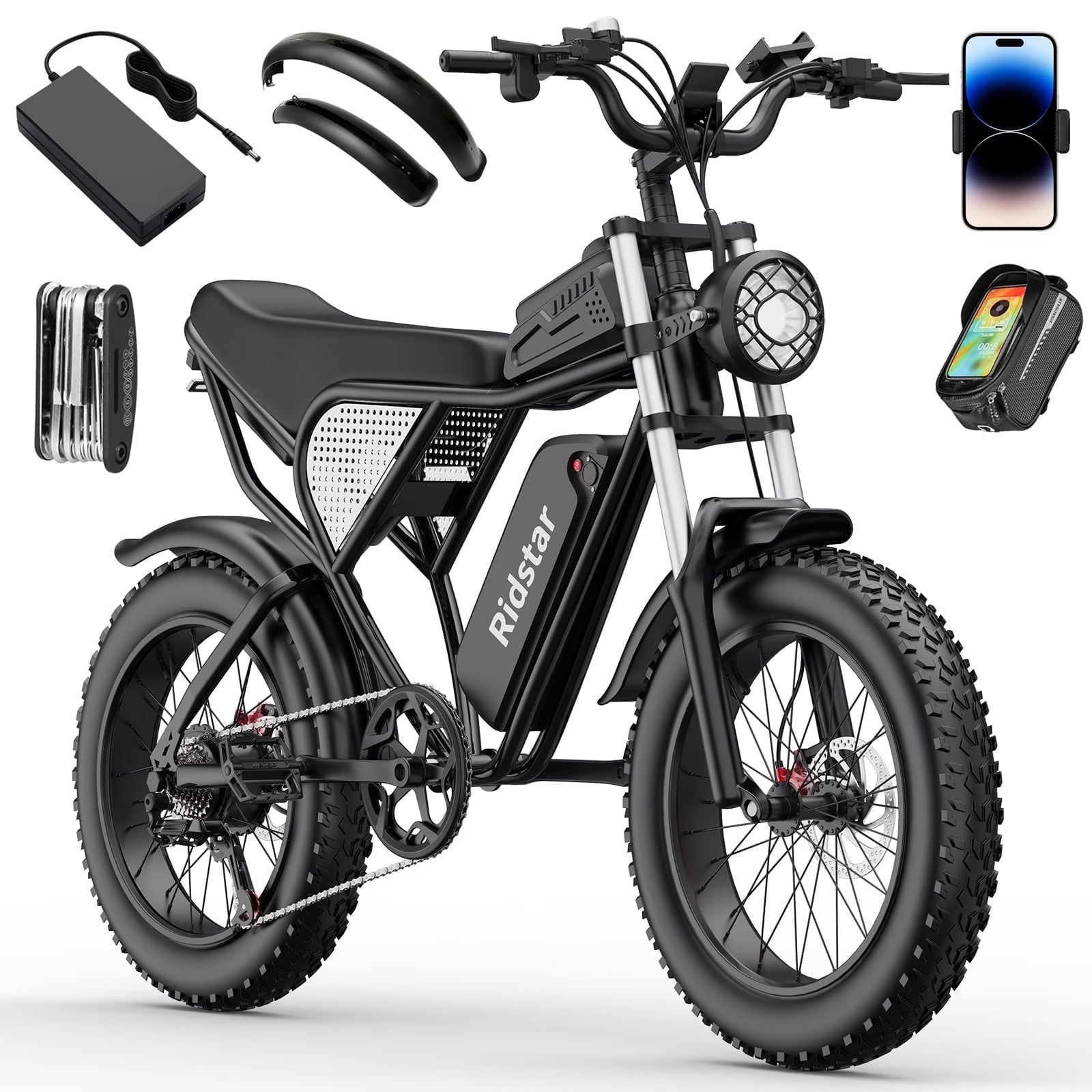 Ridstar 1500W Electric Bike for Adults, 33MPH 48V 20ah Electric Bicycle - Product image 1
