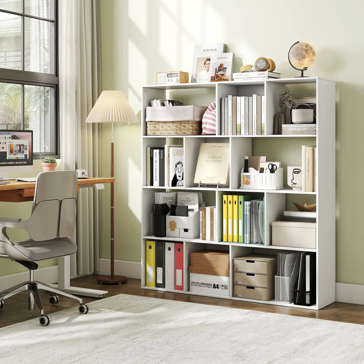 Tangkula 12 Cube 4-Tier Freestanding Storage Organizer Bookcase with Open Cubes - Product image 4