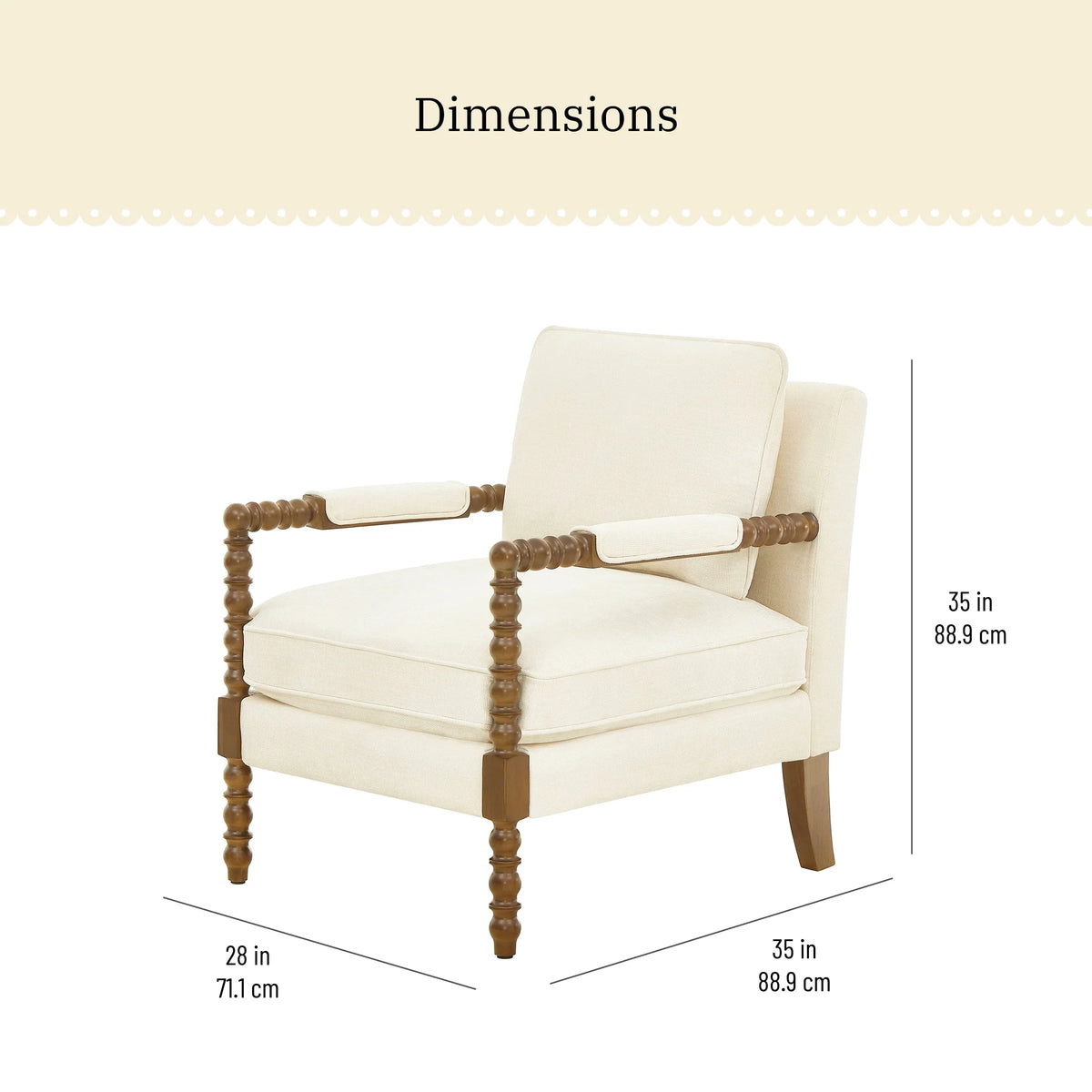 Pioneer Woman Harper Spindle Accent Chair, Jade Fabric Upholstery - Product image 16