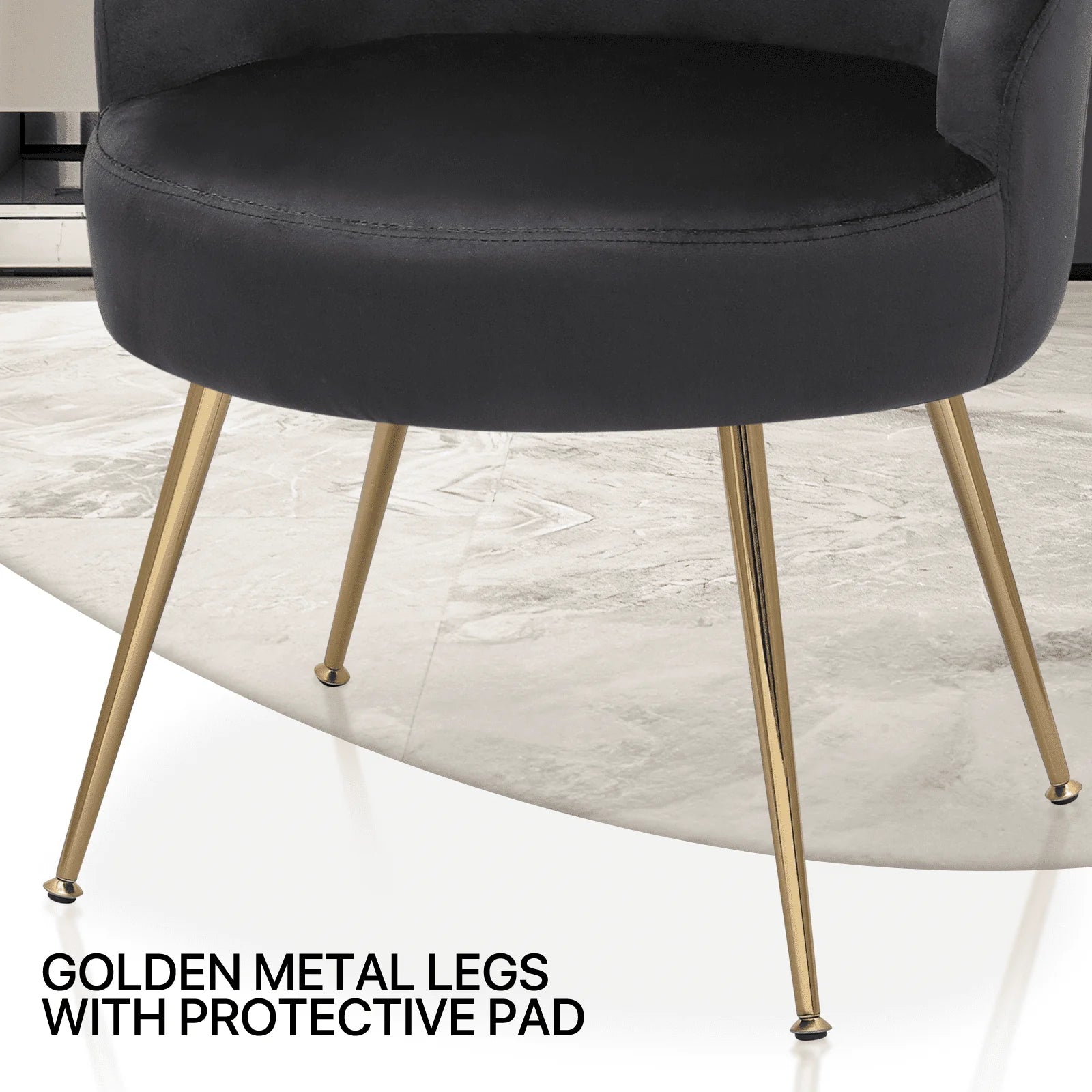 Monibloom Velvet Accent Chair, Modern Upholstered Single Sofa Side Chair - Product image 14