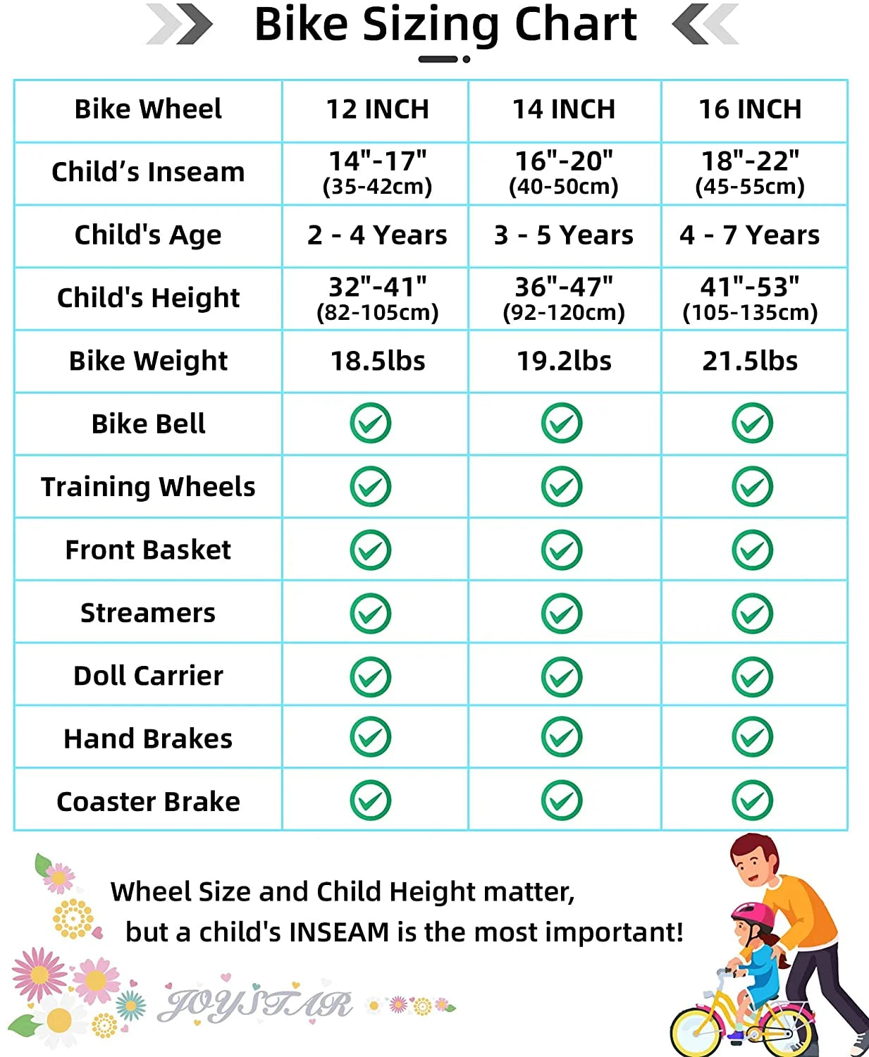 JOYSTAR Little Daisy 14 in Kids Bike for 3 4 5 Years Girls with Handbrake Children Princess Bicycle with - Product image 8