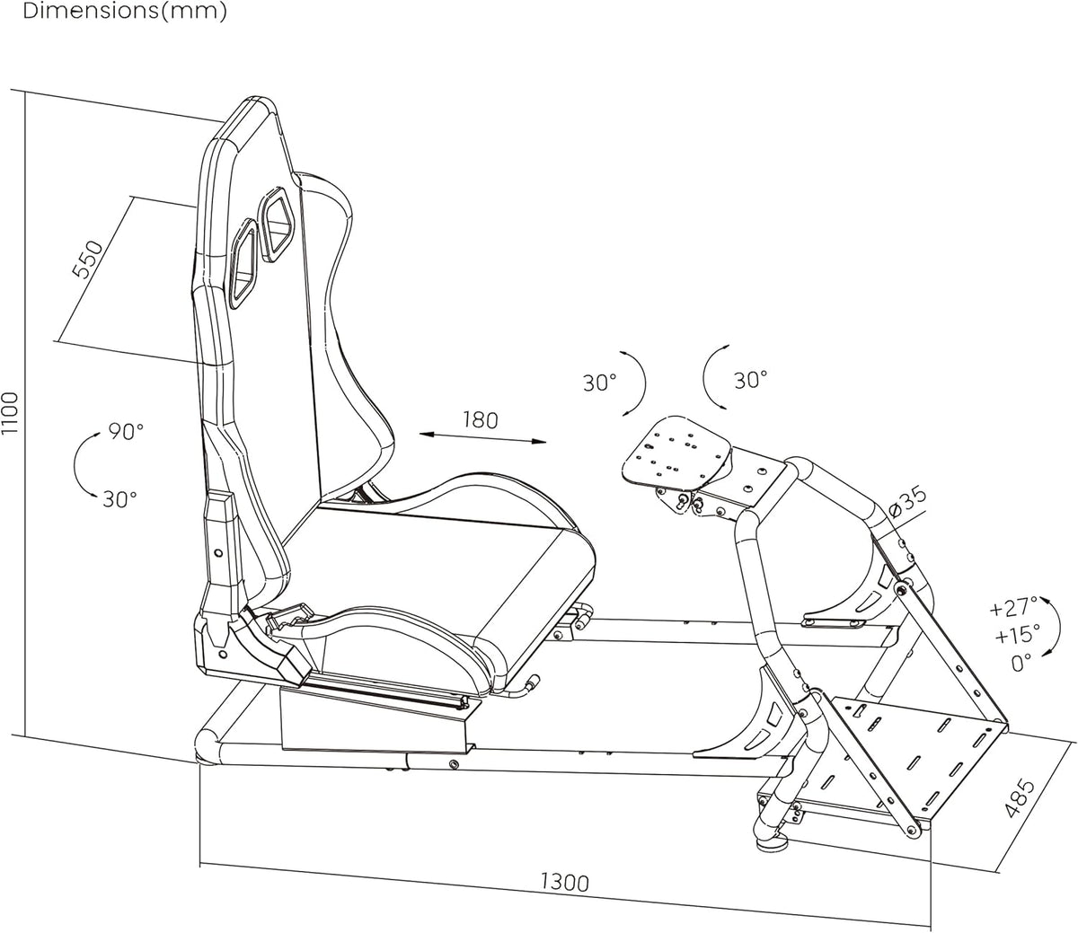 OPLITE GT3 Superfast V2 is a GT/Rally type driving simulation cockpit, ideal for an introduction to SIMRACING