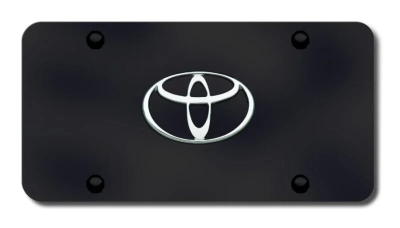 TOY.CB Automotive Gold License Plate Chrome Toyota Logo