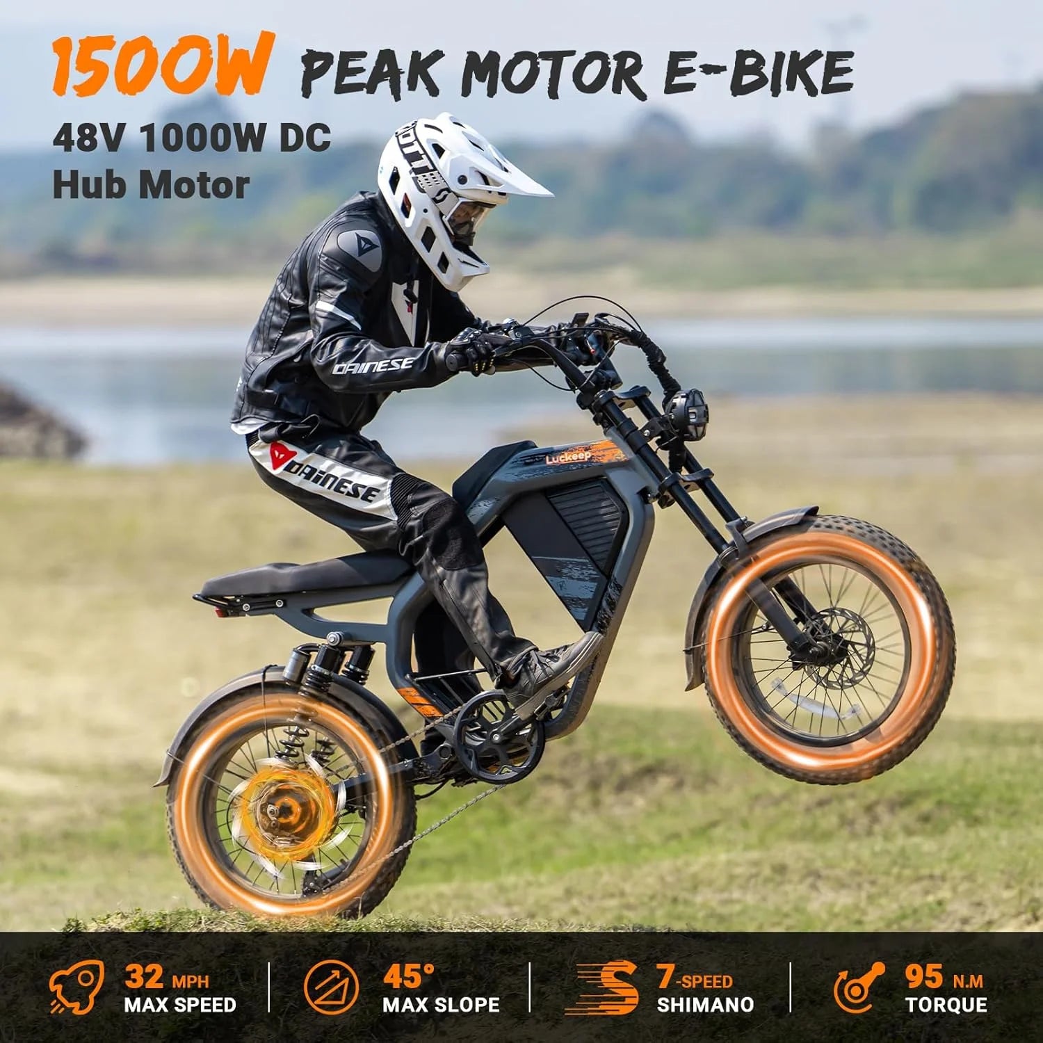 Luckeep M5 Electric Bike for Adults/Teen, 1500W Peak Motor, Max 32MPH, 48V 15AH Battery - Product image 2