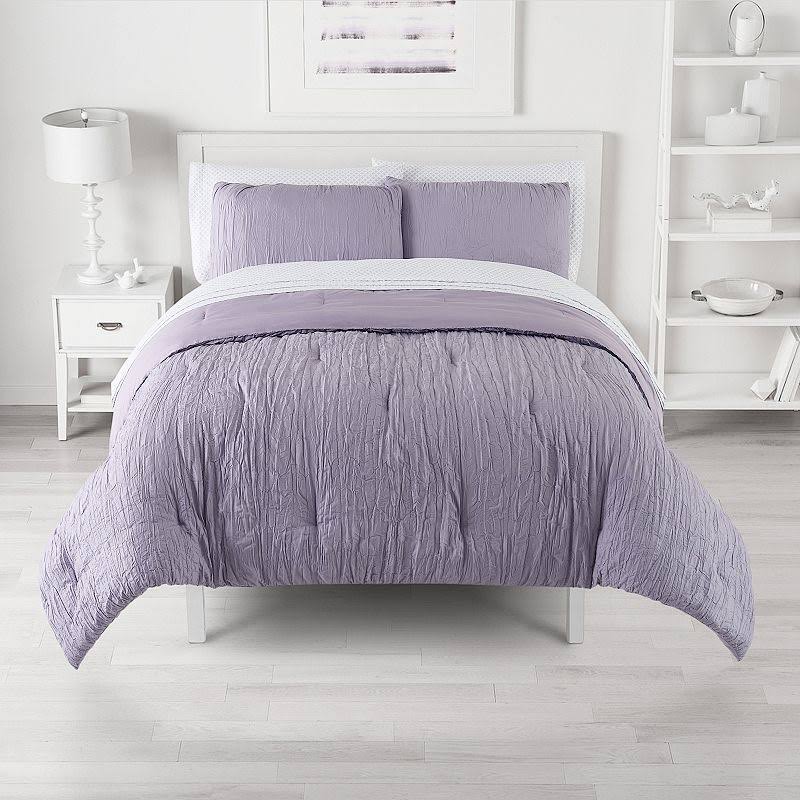 The Big One Reversible Bedding Set - Purple Crinkle - Twin - Product image 1