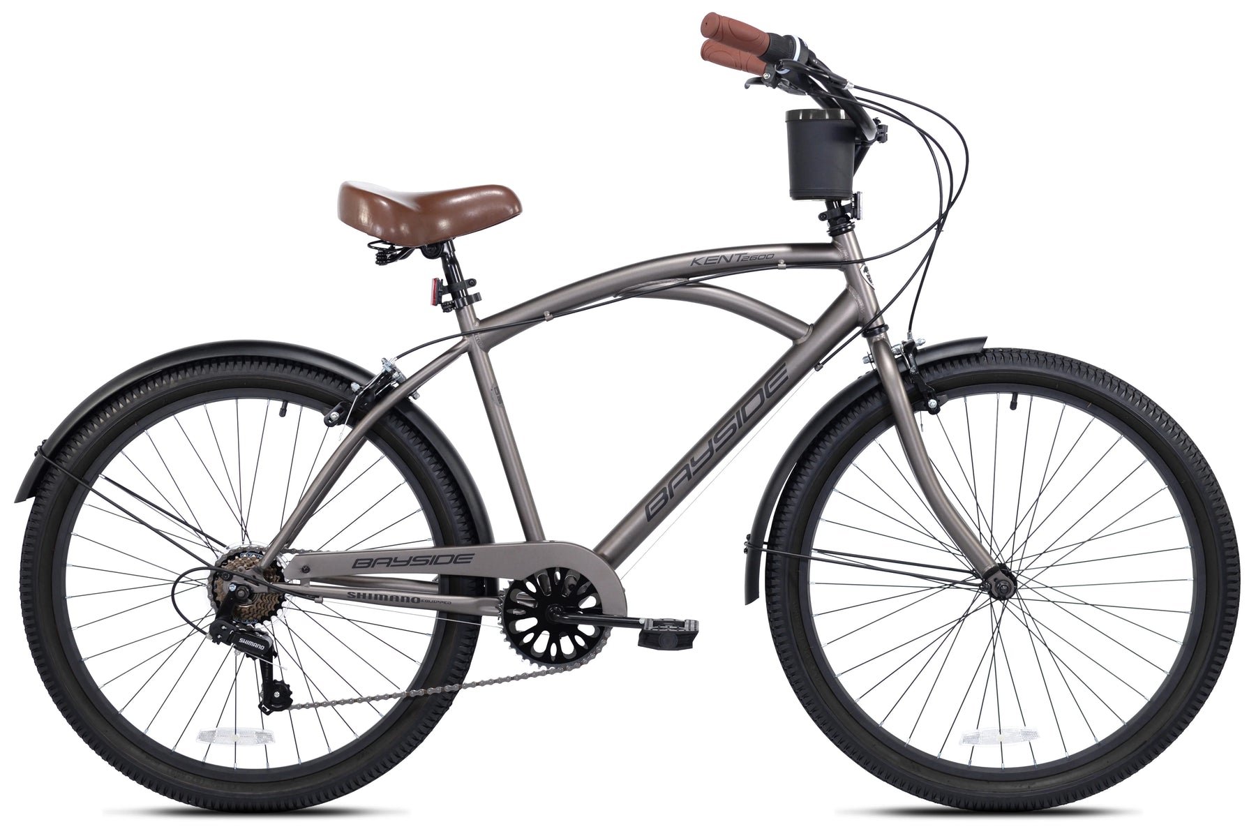 26 In. Bayside Men'S Cruiser Bike, Satin Cocoa - Product image 1