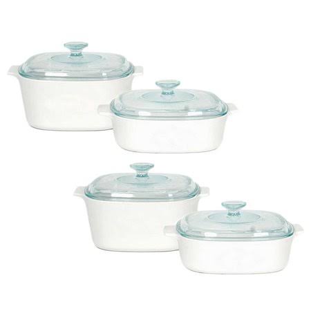 Corningware A-423c-jw White Pyroceram 4-Piece Cookware Set (2-Pack) - Product image 1