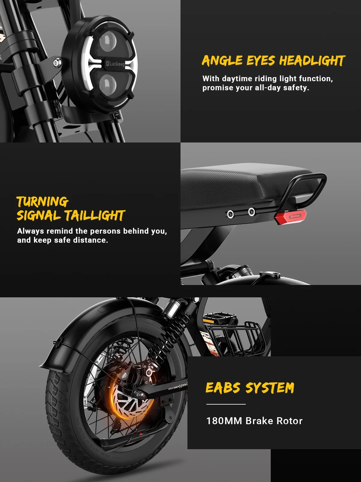Luckeep M5 Electric Bike for Adults/Teen, 1500W Peak Motor, Max 32MPH, 48V 15AH Battery - Product image 9