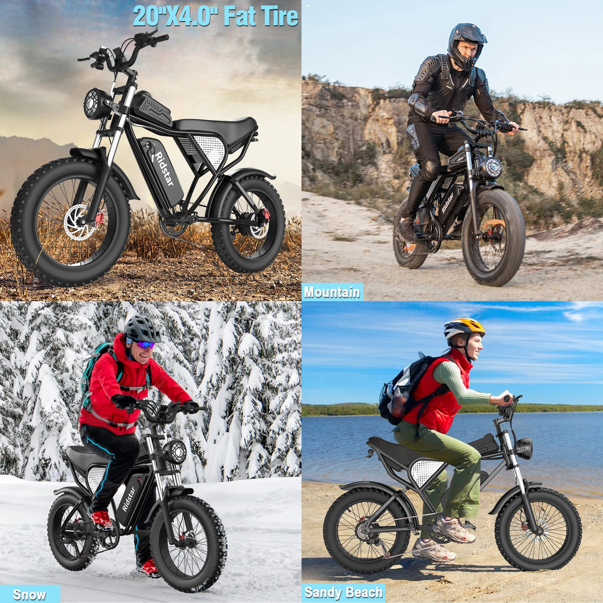 Ridstar 1500W Electric Bike for Adults, 33MPH 48V 20ah Electric Bicycle - Product image 8