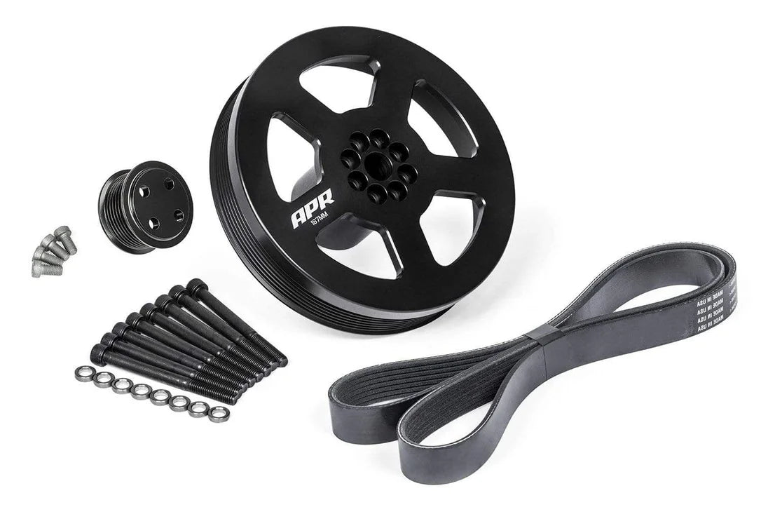 APR 3.0TFSI Supercharger Drive and Crank Pulley with Belt (Bolt On)