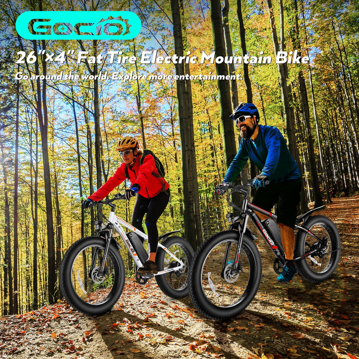Gocio 26" 4.0 Fat Tire Electric Bike for Adults, 500W Motor, 48V 13ah Battery - Product image 7