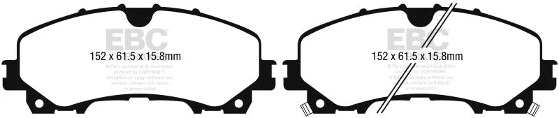 EBC 13+ Infiniti Q50 3.7 Yellowstuff Front Brake Pads