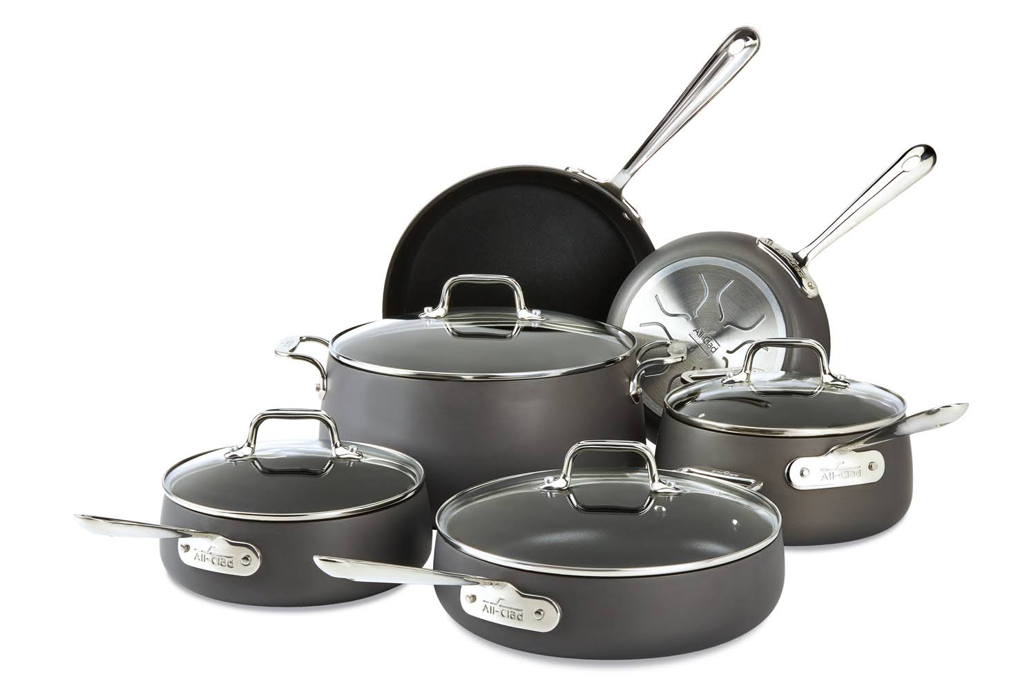 All Clad HA1 Hard Anodized Nonstick 10 Piece Cookware Set - Product image 1