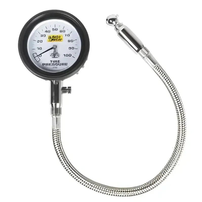 2164 Auto Meter Products Tire Pressure Gauge 2-1/4 Inch White Analog