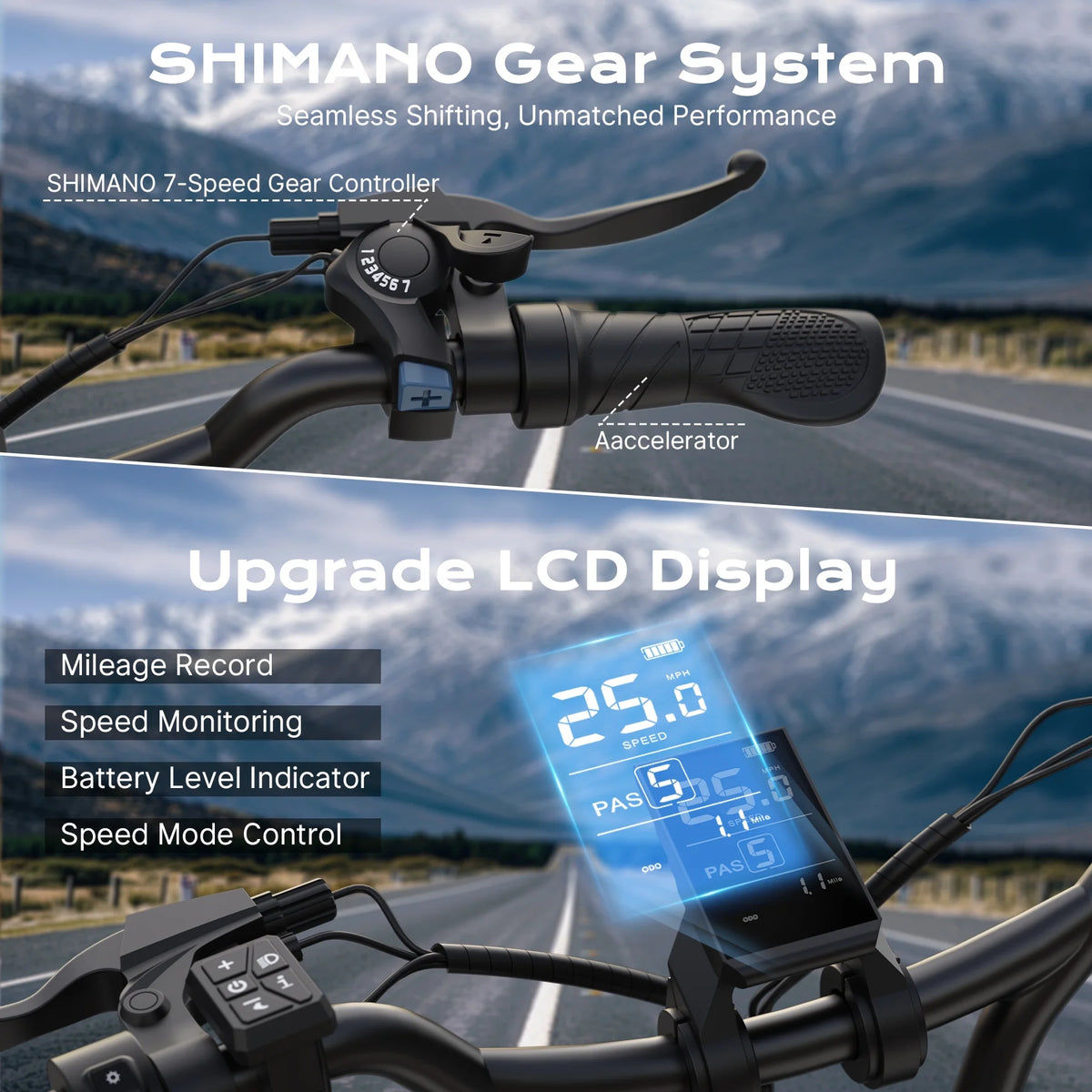 AIRWEST Peak 1000W Electric Bike for Adults - Reaches 25MPH, 65 Miles Long Range, 48V 13ah Battery - Product image 5