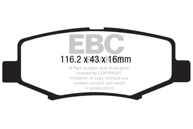 EBC - Rear Greenstuff Pad PN DP61799
