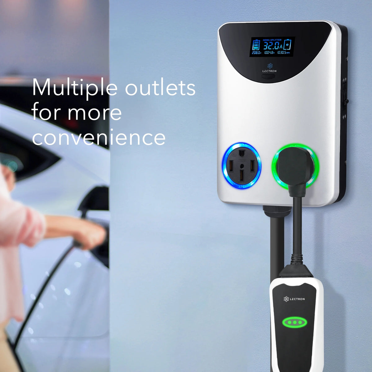 Lectron NEMA Socket Splitter - Power Your EV Charger and High - Powered Appliance from the Same Outlet - Product image 3