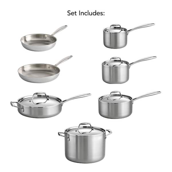 Gourmet Tri - Ply Clad 12 - Piece Stainless Steel Cookware Set - Product image 11