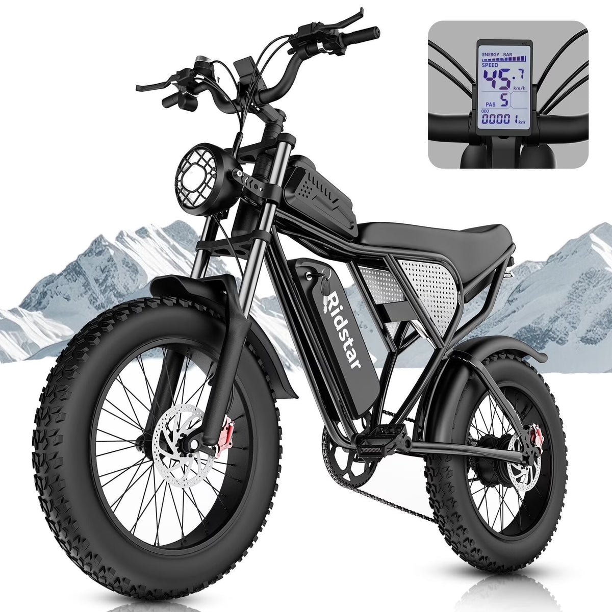 Ridstar Electric Bike for Adults Q20, 1200W 30MPH, 48V 15.6ah Electric Bicycle - Product image 3
