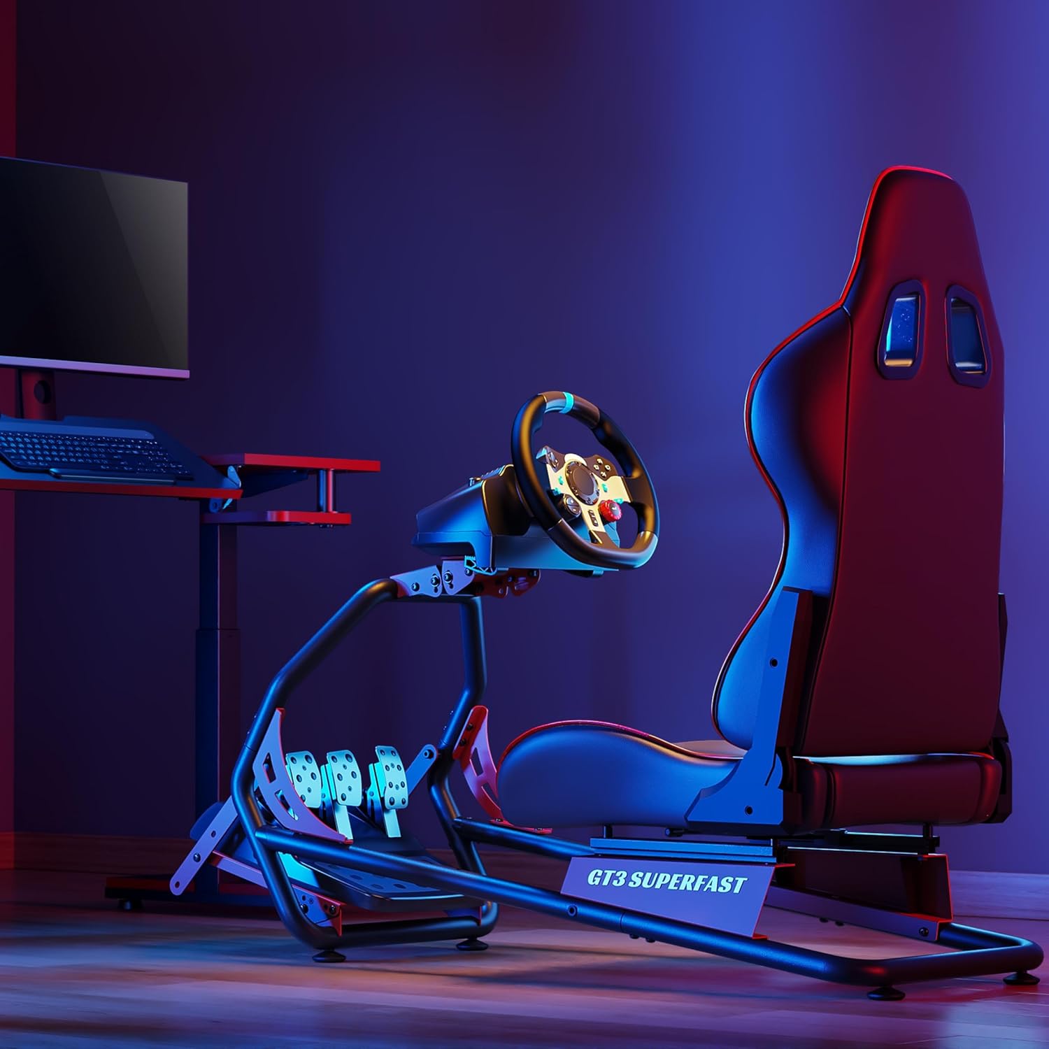 OPLITE GT3 Superfast V2 is a GT/Rally type driving simulation cockpit, ideal for an introduction to SIMRACING