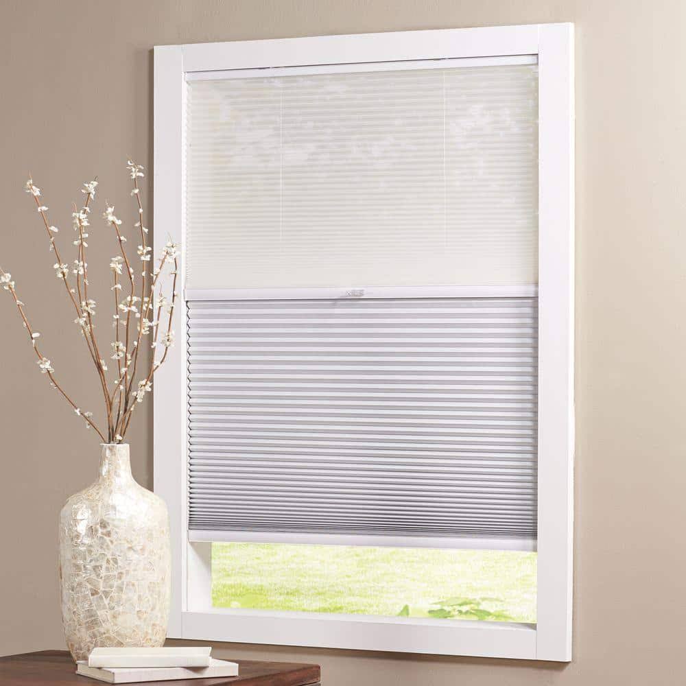Home Decorators Collection Snow Drift/Shadow White Cordless DNN Cellular Shade- 20.875 in. W x 48 in - Product image 1