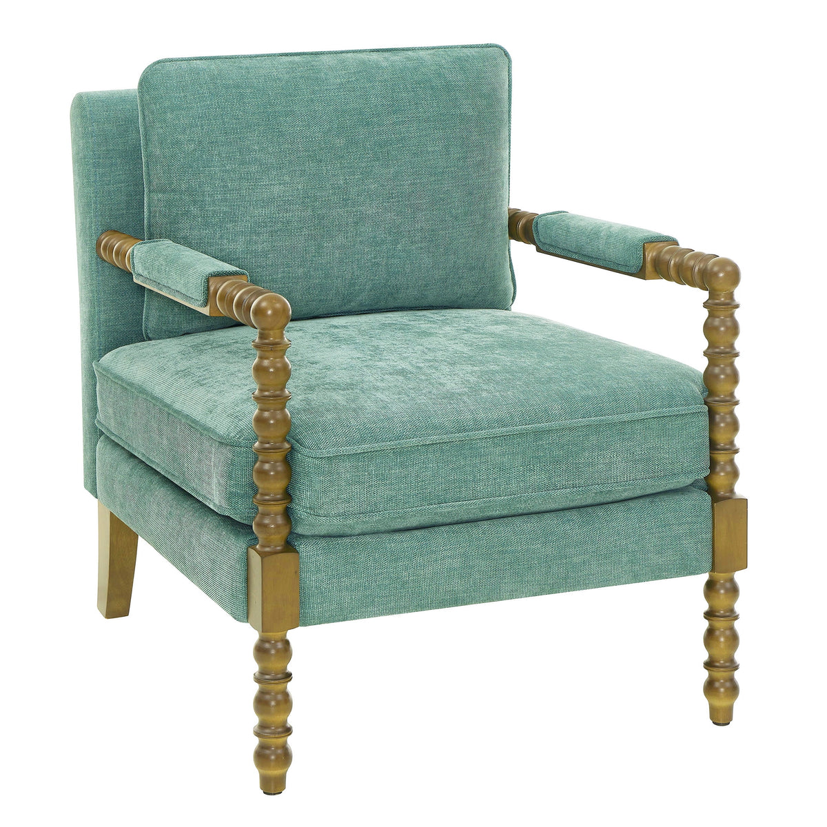 Pioneer Woman Harper Spindle Accent Chair, Jade Fabric Upholstery - Product image 11