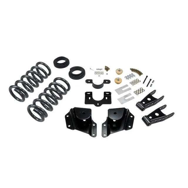 BELLTECH 670 LOWERING KITS Front And Rear Complete Kit W/O Shocks 1999-2006 Chevrolet Silverado/Sierra (Ext Cab) 2 in. or 3 in. F/4 in. R drop W/O Shocks