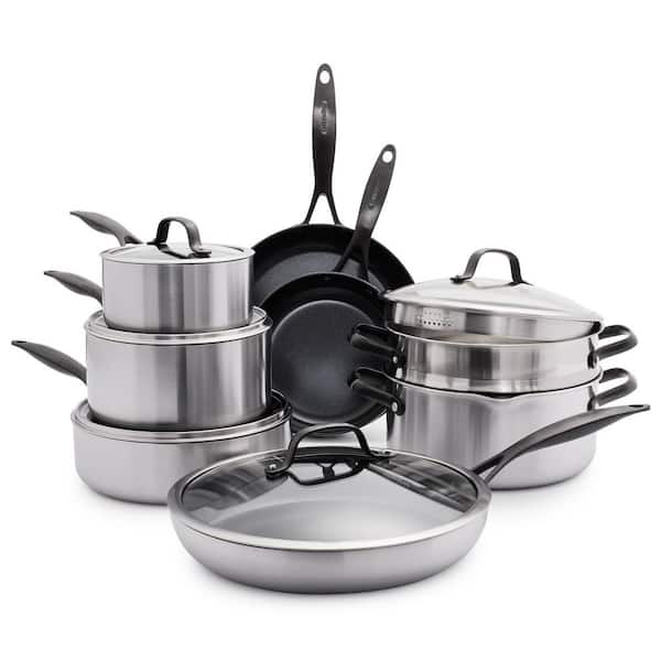 Venice Pro Noir Tri-Ply Stainless Steel Healthy Ceramic Nonstick 13 Piece Cookware Pots and Pans Set - Product image 1