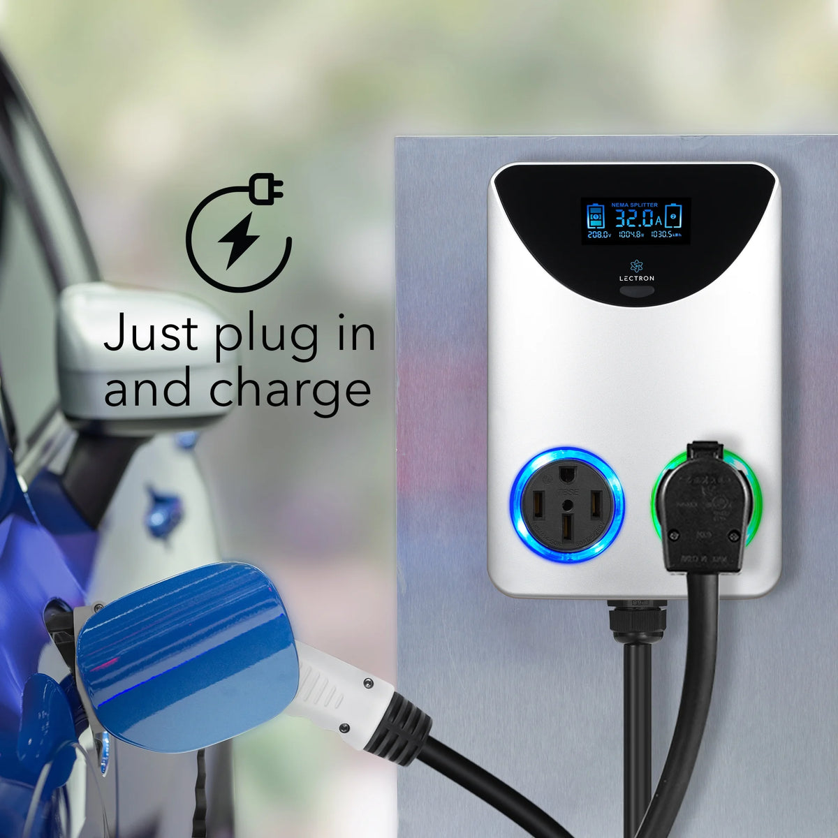 Lectron NEMA Socket Splitter - Power Your EV Charger and High - Powered Appliance from the Same Outlet - Product image 4
