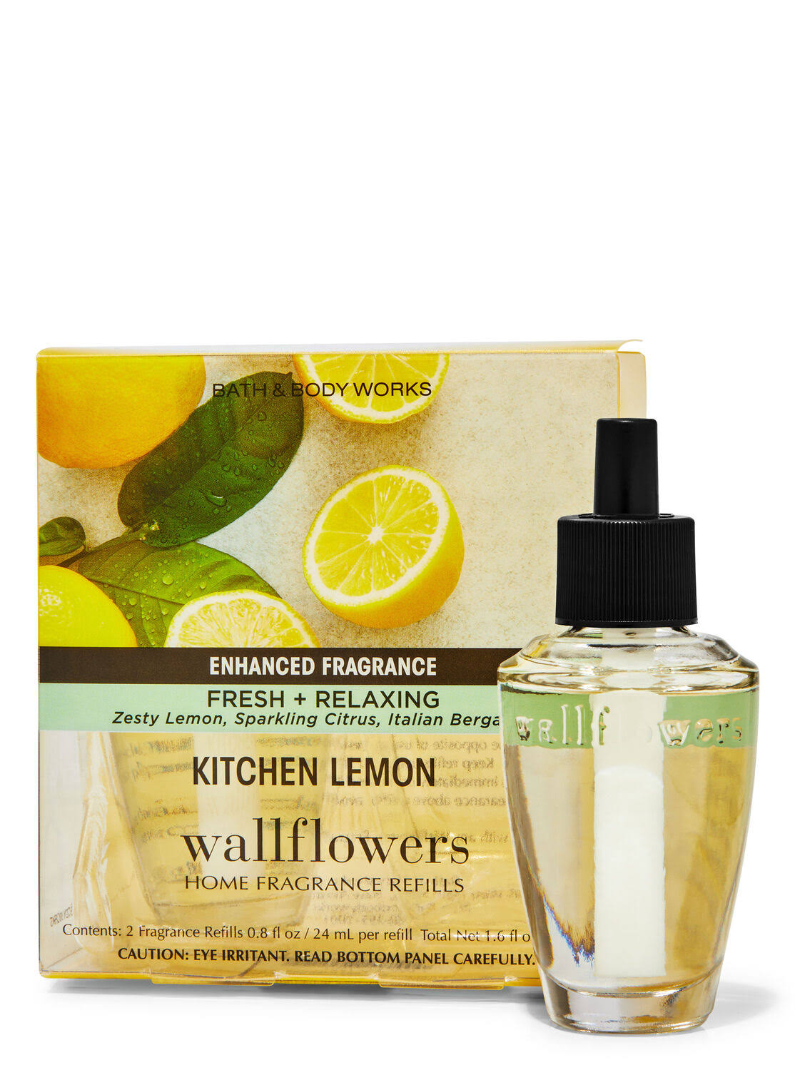Bath & Body Works Kitchen Lemon Wallflowers Fragrance Refills, 2-Pack - Product image 1