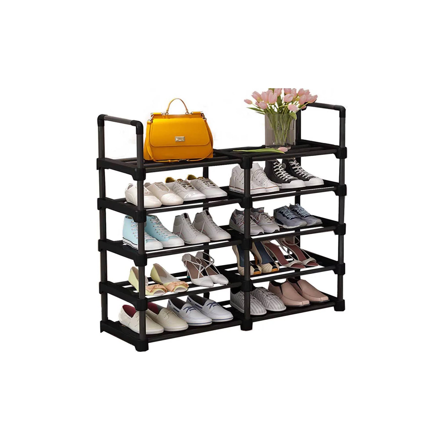 Shoe Rack Shoe Organizer, 20-24 Pairs Shoes Storage Organizer Metal Stackable&Removable Multifunctional - Product image 1