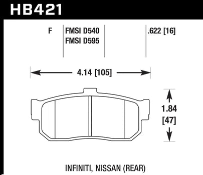 Hawk Performance HB421 Series Brake Pad