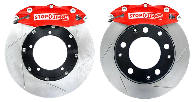 StopTech 1969-1989 Porsche 911 Level 1 Street Front BBK with Red ST42 Calipers/ 282X28 Slotted Rotors/ Brake Pads/ SS Lines
