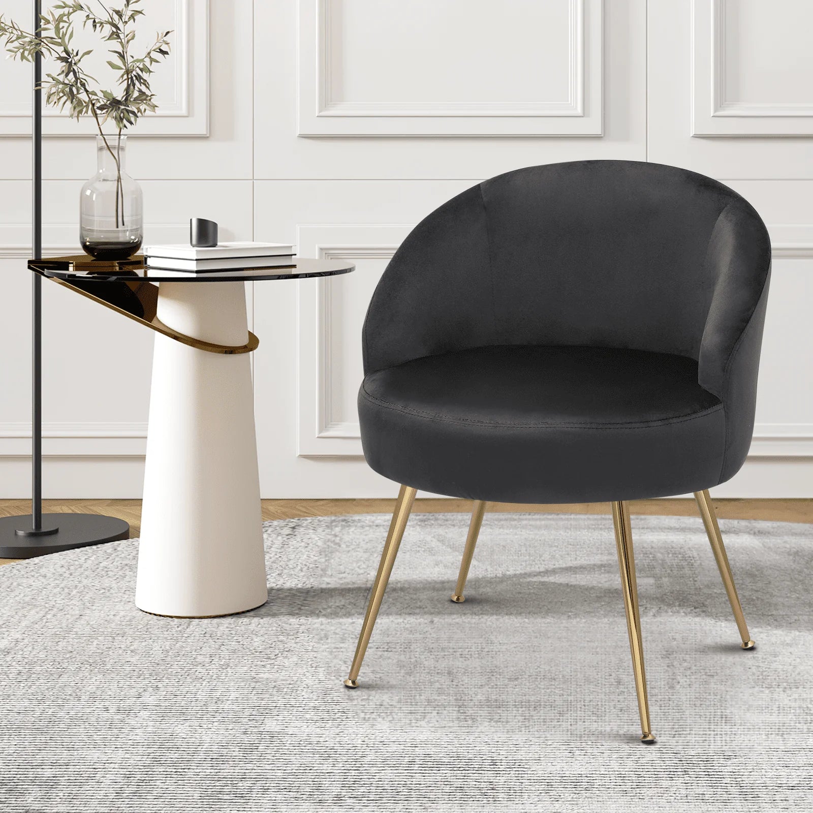 Monibloom Velvet Accent Chair, Modern Upholstered Single Sofa Side Chair - Product image 5