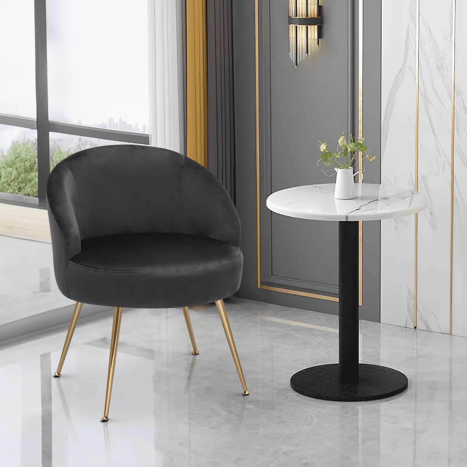 Monibloom Velvet Accent Chair, Modern Upholstered Single Sofa Side Chair - Product image 7