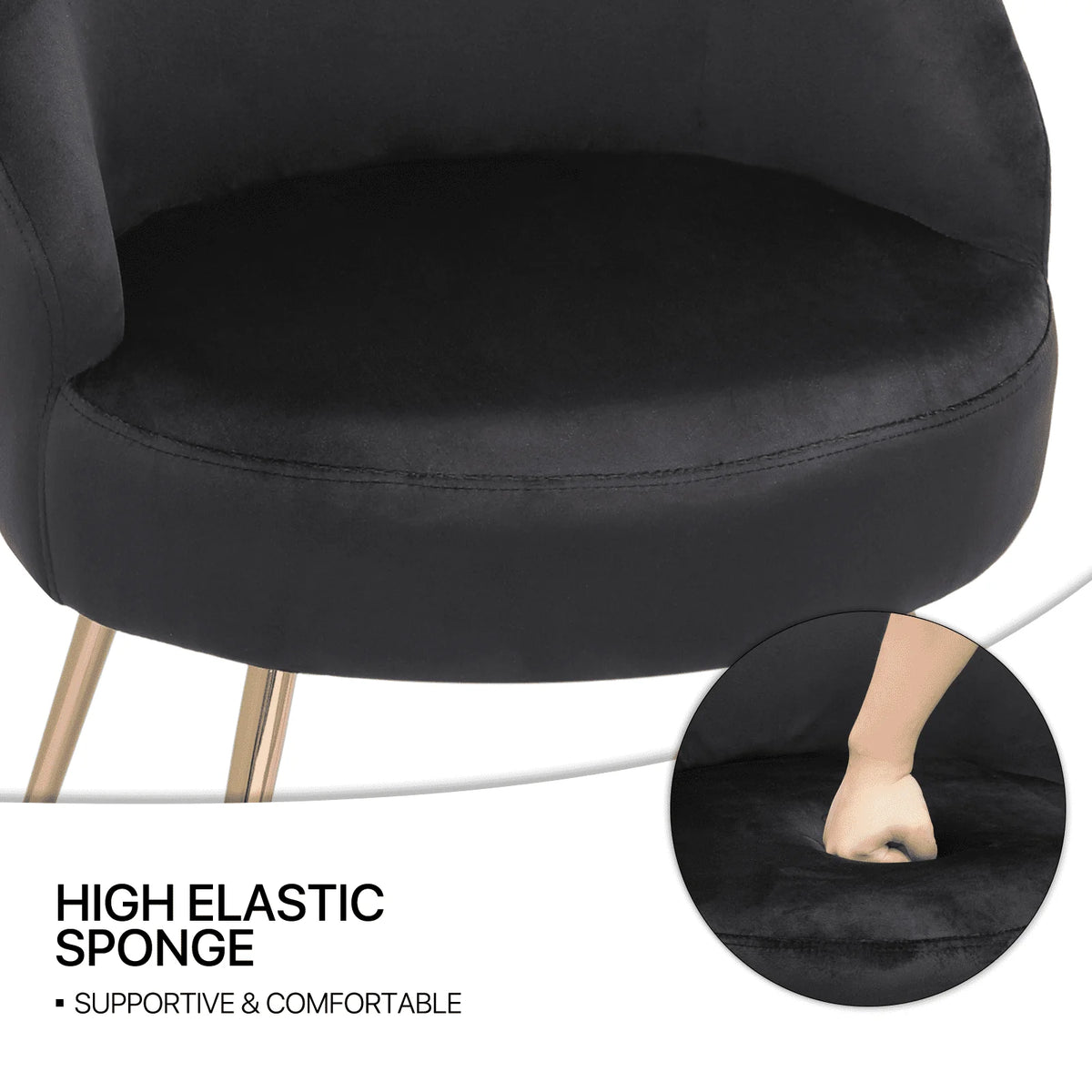 Monibloom Velvet Accent Chair, Modern Upholstered Single Sofa Side Chair - Product image 11