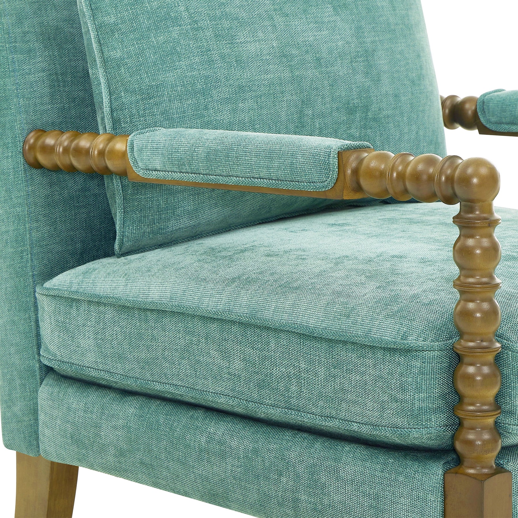Pioneer Woman Harper Spindle Accent Chair, Jade Fabric Upholstery - Product image 7