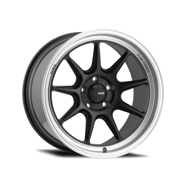 Konig Countergram 18" 5x100 Matte Black/Machined Lip