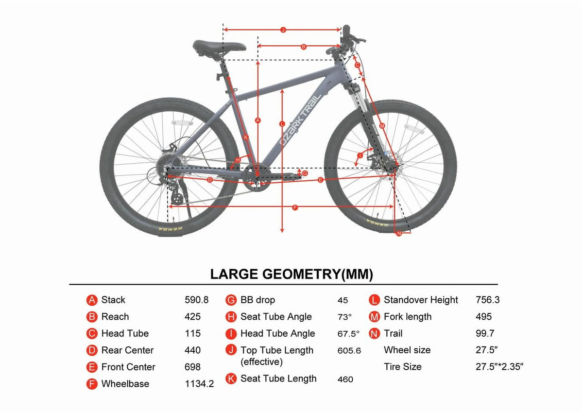 27.5" Ozark Trail M.2 Ridge Mountain Bike, Medium Frame, Fits Riders 5'3" - 5'8", Blue, Adult, Unisex - Product image 15