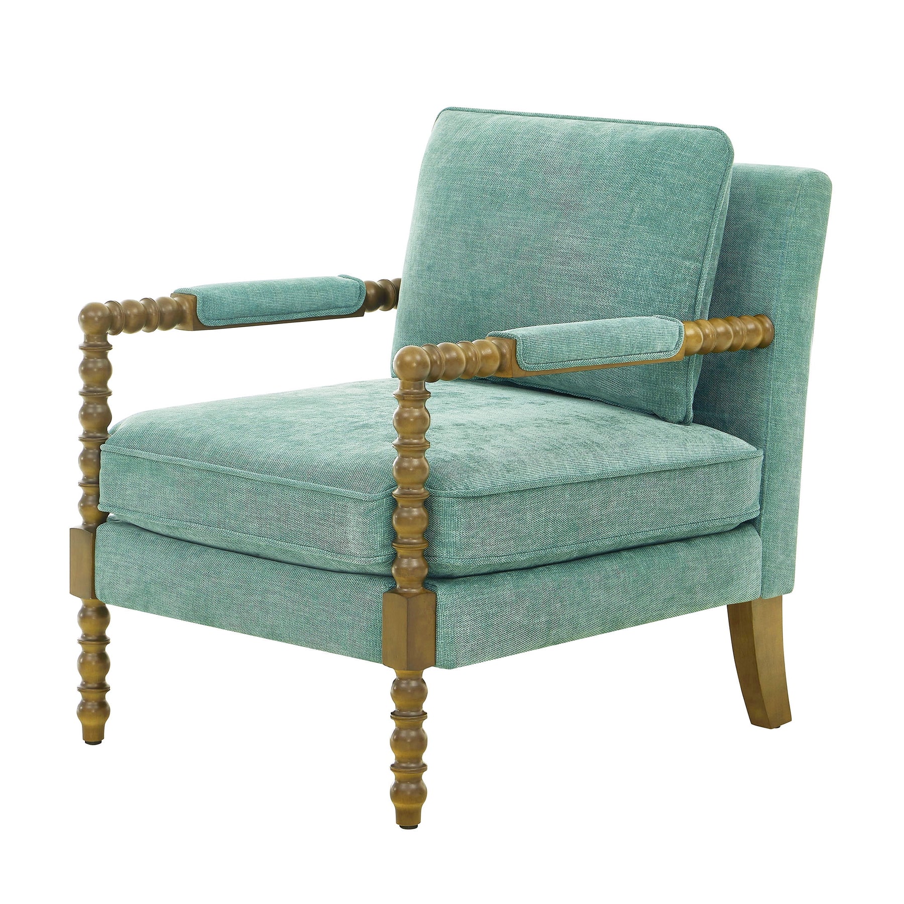 Pioneer Woman Harper Spindle Accent Chair, Jade Fabric Upholstery - Product image 9