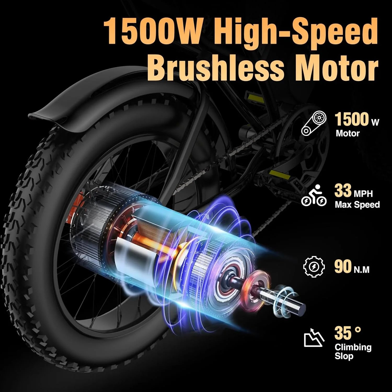 Ridstar 1500W Electric Bike for Adults, 33MPH 48V 20ah Electric Bicycle - Product image 10