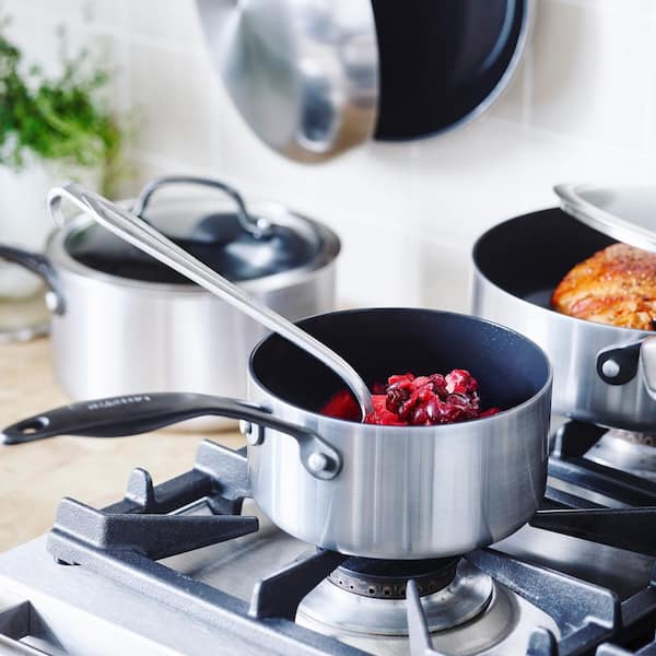 Venice Pro Noir Tri-Ply Stainless Steel Healthy Ceramic Nonstick 13 Piece Cookware Pots and Pans Set - Product image 6