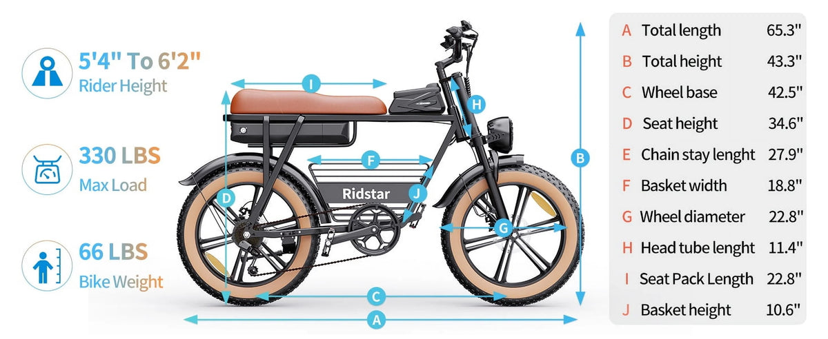 Ridstar 1500W Electric Bike for Adults, 33MPH 48V 20ah Electric Bicycle - Product image 17