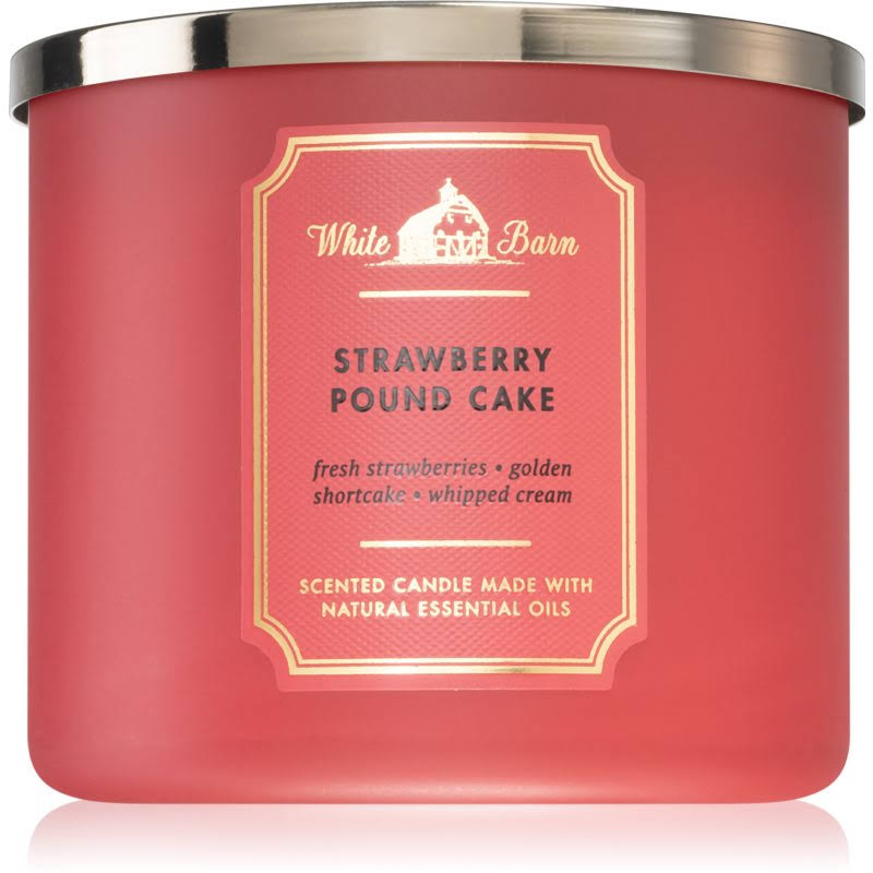Bath & Body Works Accents - Bath & Body Works Strawberry Pound Cake 3 Wick Candle - Color: Red - Size: Os - Product image 1