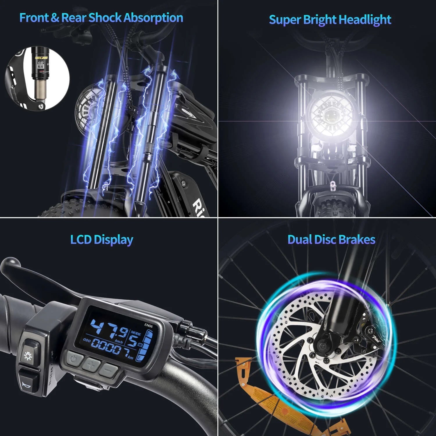 Ridstar 1500W Electric Bike for Adults, 33MPH 48V 20ah Electric Bicycle - Product image 26