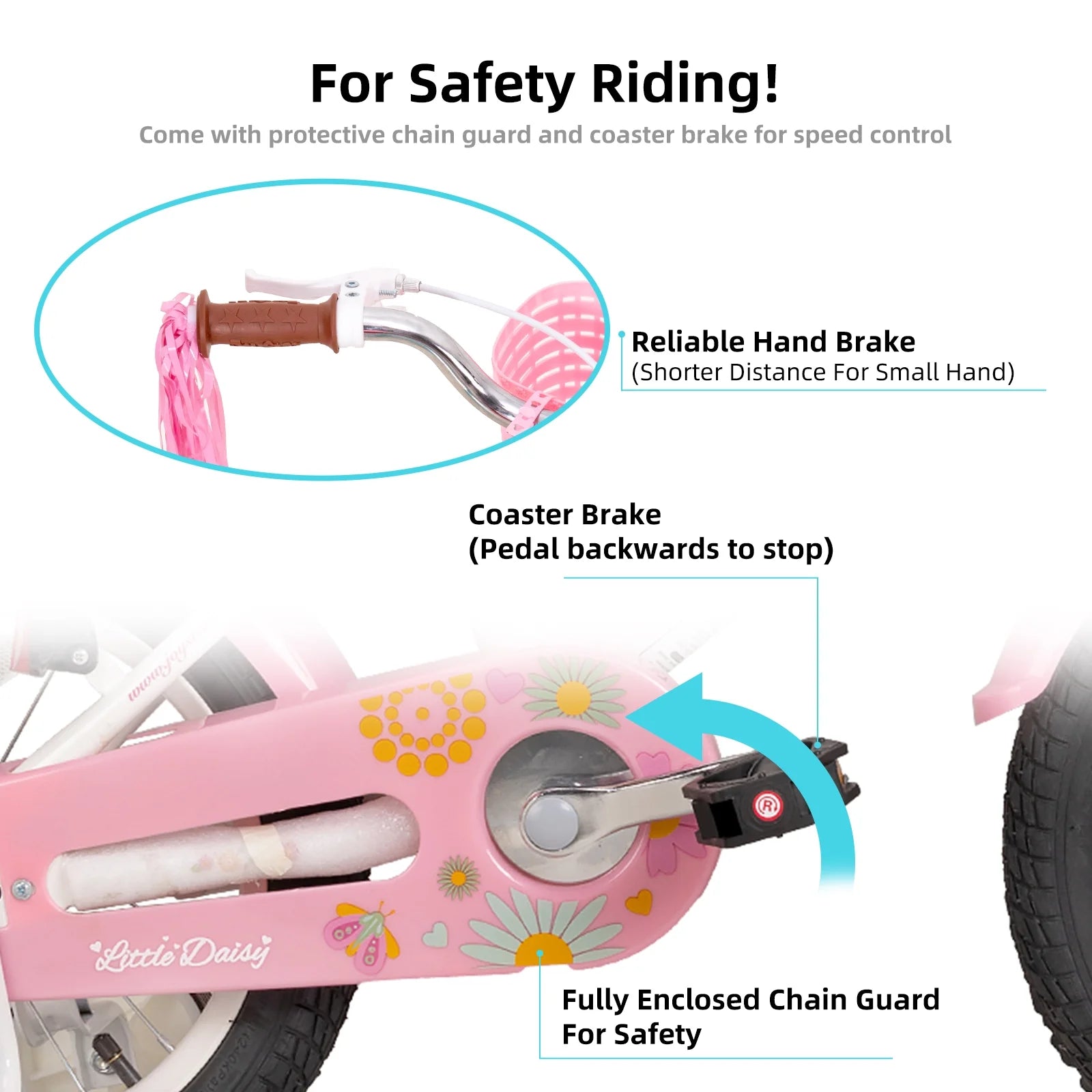 JOYSTAR Little Daisy 14 in Kids Bike for 3 4 5 Years Girls with Handbrake Children Princess Bicycle with - Product image 19