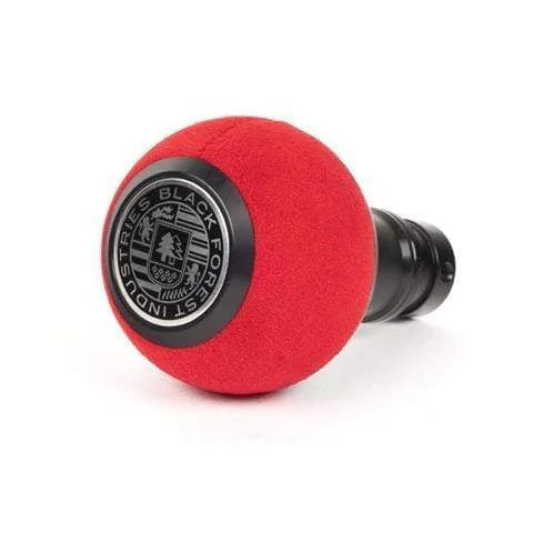 BFI GS2 Heavy Weight Shift Knob - Red Alcantara - Black Anodized (981 / 991 Porsche Fitment)